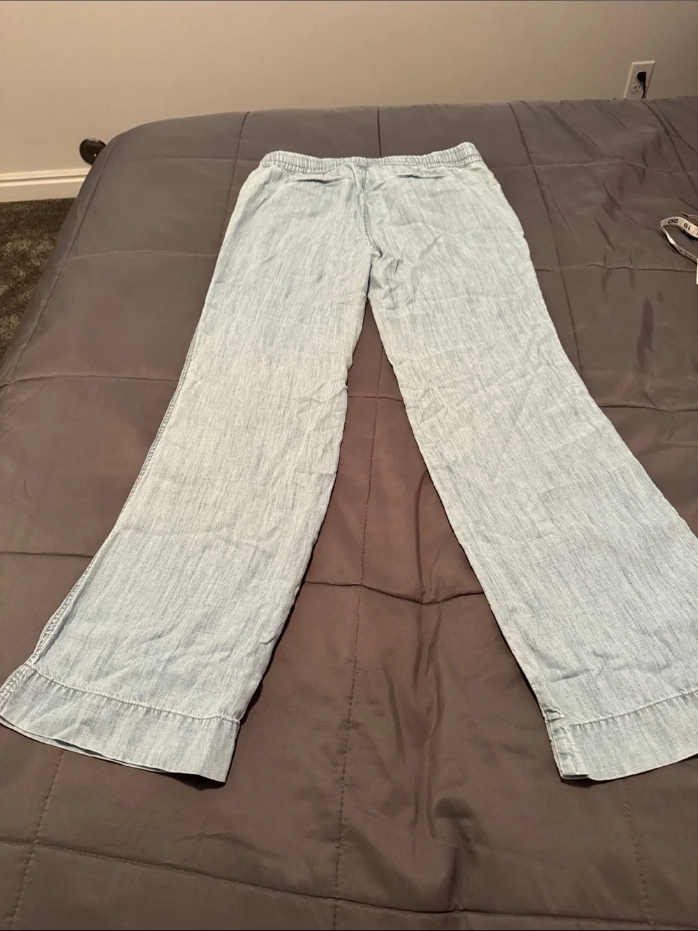 Level 99 Light Blue Elastic Waist Pull-On Pants - Picture 7 of 7